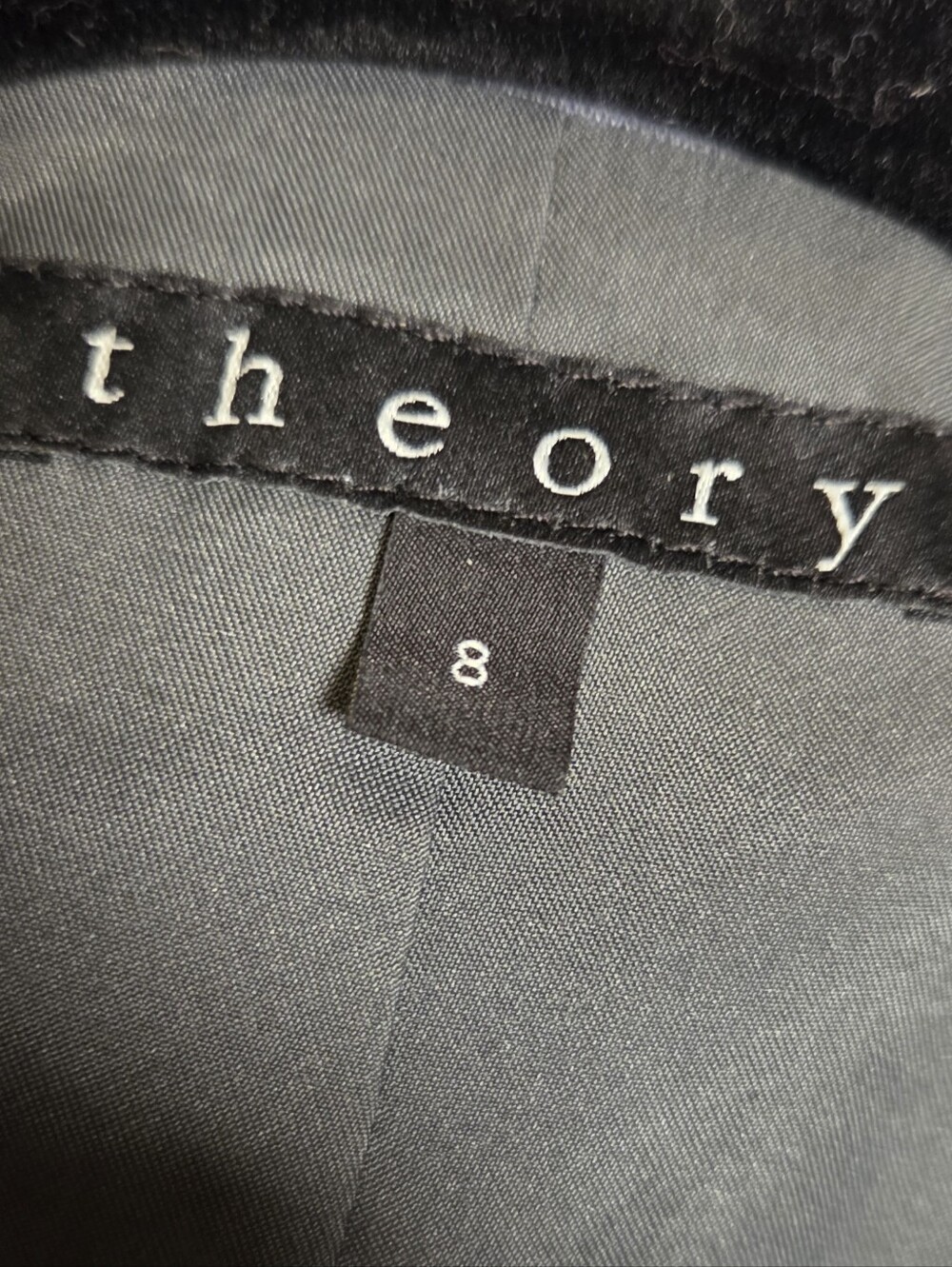 Theory Gabe B 2 Urban Blazer Jacket Women's 8 Blue Wool Notched Lapel 1 Button - Picture 6 of 12